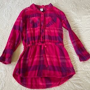 Flannel shirt dress